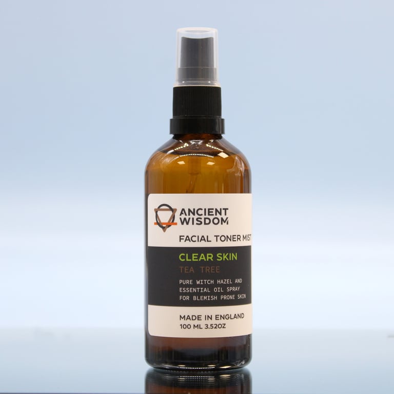 Witch Hazel with Tea Tree Oil Natural Astringent Toner 100ml Acne Treatment