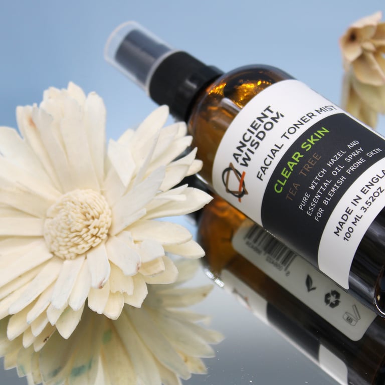 Witch Hazel with Peppermint Natural Astringent Toner 100ml - Soothing Skin Care for All Types
