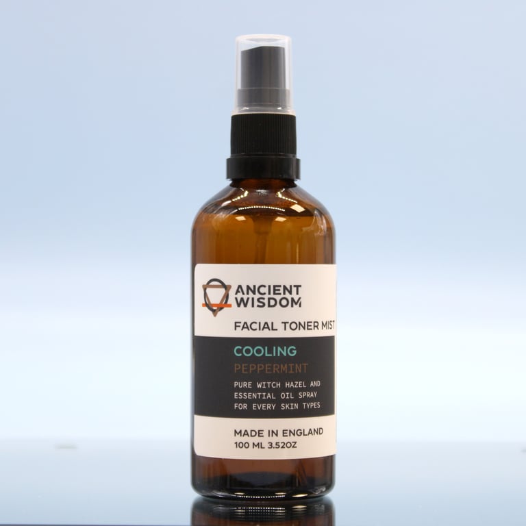 Witch Hazel with Peppermint Natural Astringent Toner 100ml - Soothing Skin Care for All Types