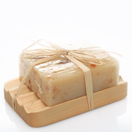 Hemu Wood Soap Dish - Rustic Groovy Bathroom Accessory