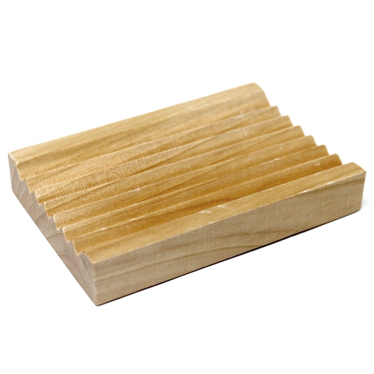 Hemu Wood Soap Dish - Rustic Groovy Bathroom Accessory