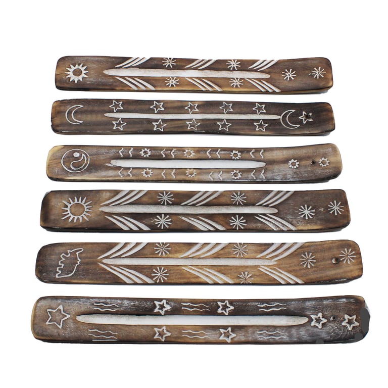 White Washed Simple Incense Holder - Home Decor Meditation Accents