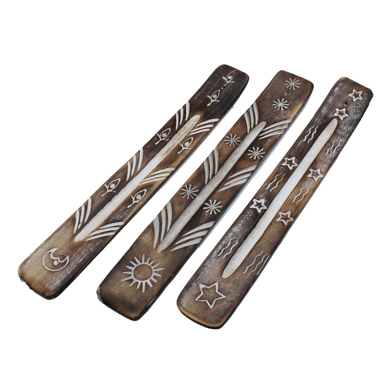 White Washed Simple Incense Holder - Home Decor Meditation Accents