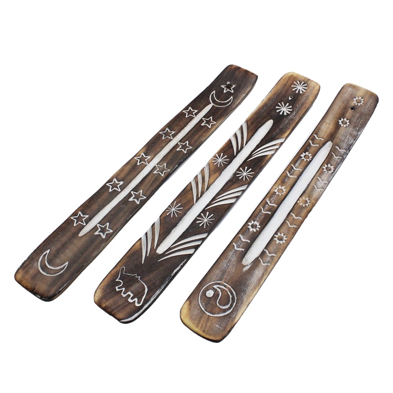 White Washed Simple Incense Holder - Home Decor Meditation Accents