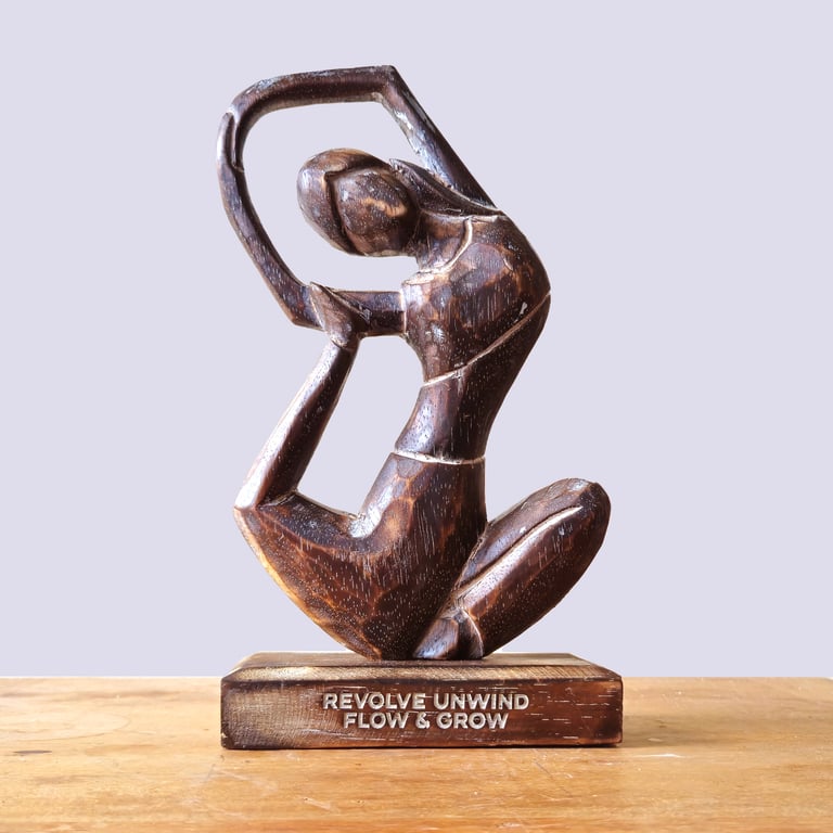 Yoga Figure - Antique Revolved Pose - Unwind & Grow (Flow & Yoga)