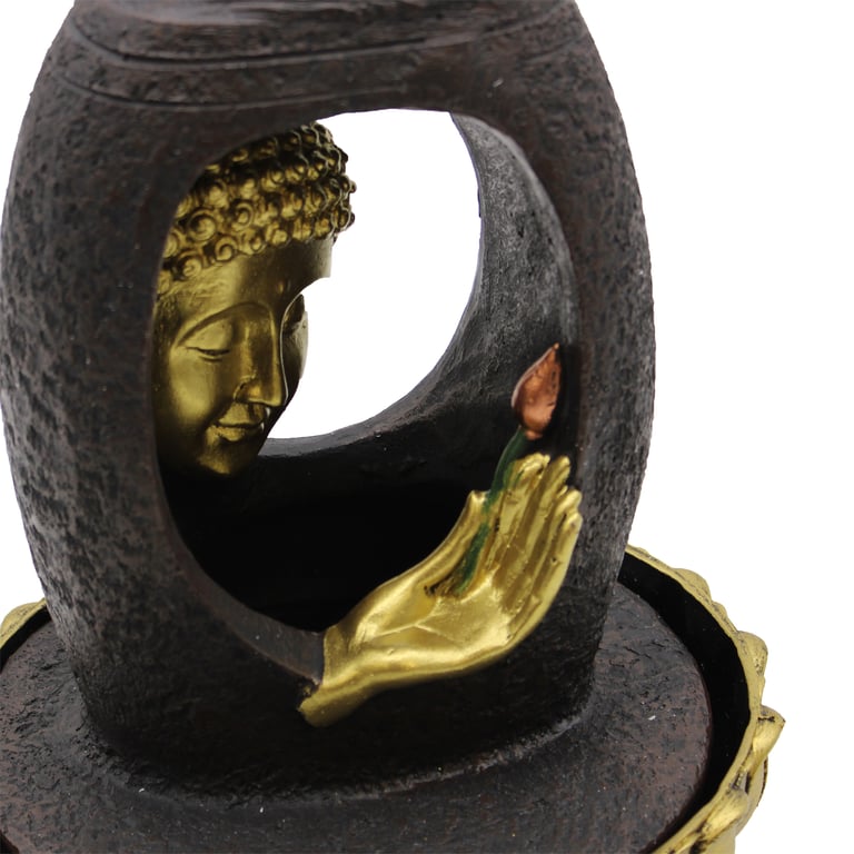30cm Golden Buddha Tabletop Water Feature - Tranquil Decor by Your Brand