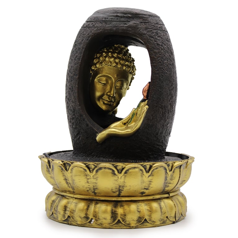 30cm Golden Buddha Tabletop Water Feature - Tranquil Decor by Your Brand