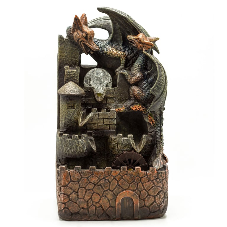 Tabletop Water Fountain - 35cm, Dragon Design - Premium Model