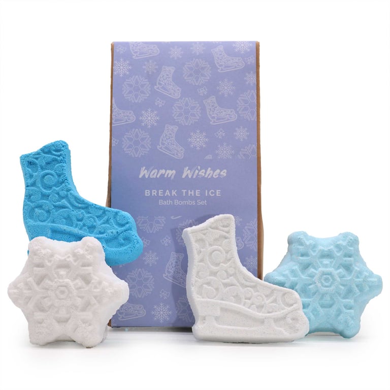 Break the Ice Christmas Bath Bomb Gift Pack - Scented Relaxing Holiday Treats