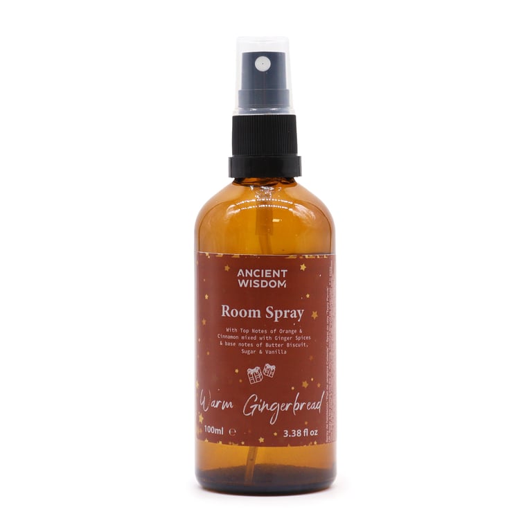 Warm Gingerbread Home Fragrance 100ml Room Spray - Baking Spice Aroma for Holiday Season Decoration