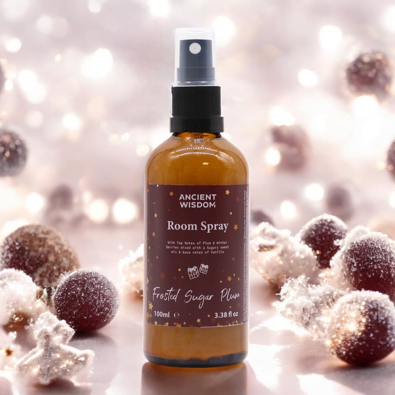 Frosted Sugar Plum Home Fragrance Room Spray 100ml - Holiday Aroma in a Sugary Delight