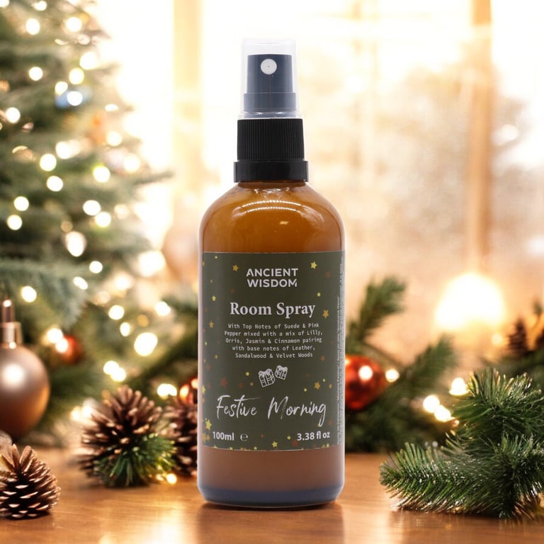 Festive Morning Room Spray 100ml - Invigorating Holiday Scent for Home and Garden