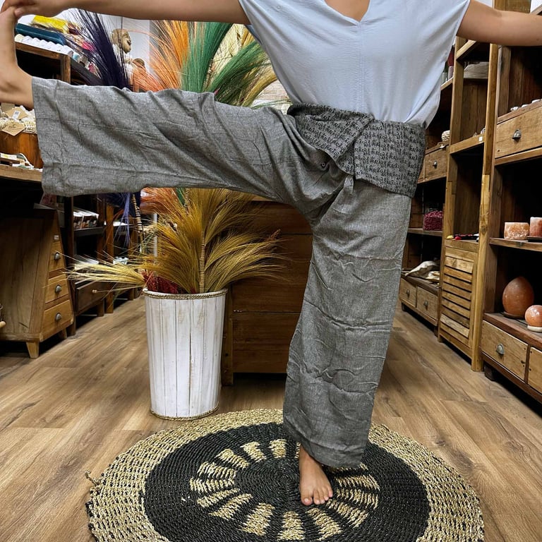 Yoga & Festival Pants - Mandala Mantra Grey (BrandName)