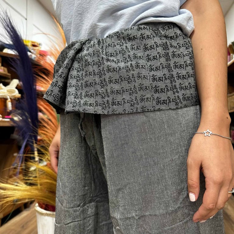 Yoga & Festival Pants - Mandala Mantra Grey (BrandName)