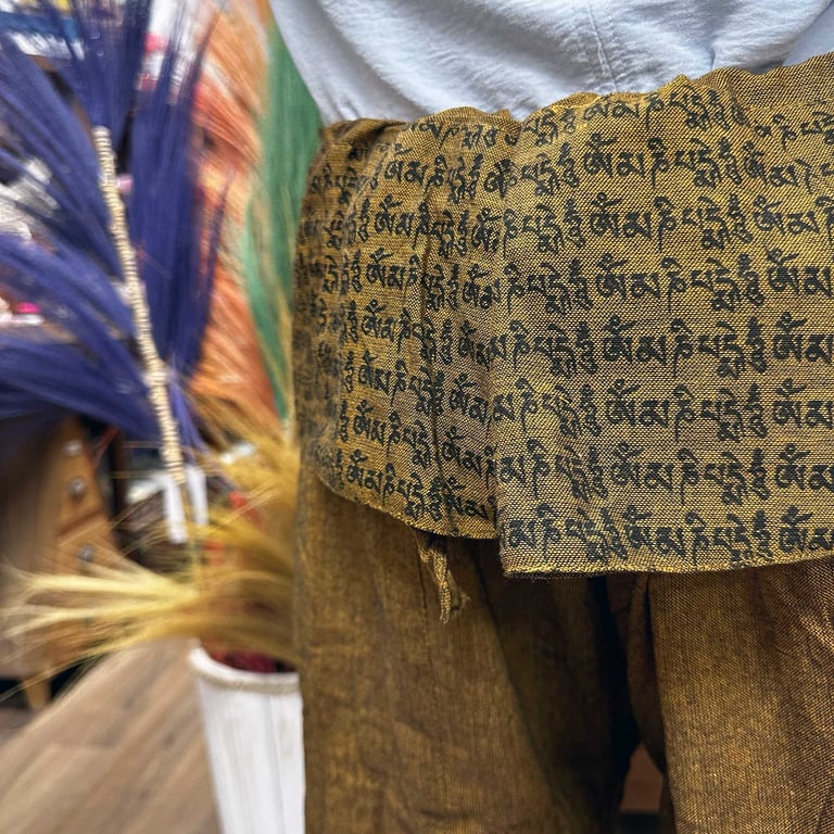 Yoga & Festival Pants - Mandala Mantra Orange (Brand Name)