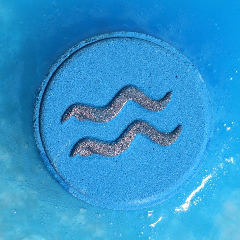 Aquarius Zodiac Bath Fizzers - Horoscope Inspired Relaxation Set