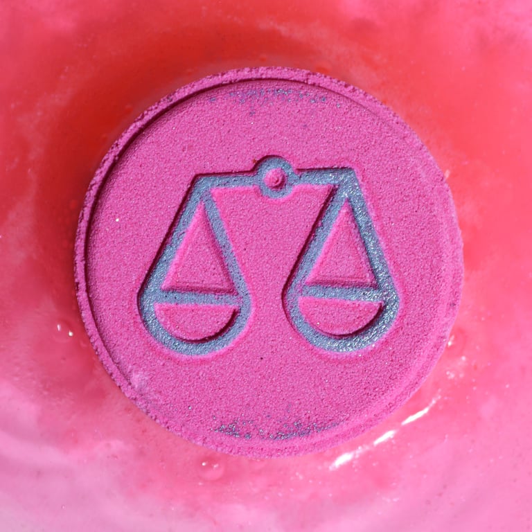 Libra Zodiac Bath Fizzers - Astrology Horoscope Bath Bombs for Relaxation and Self-Care