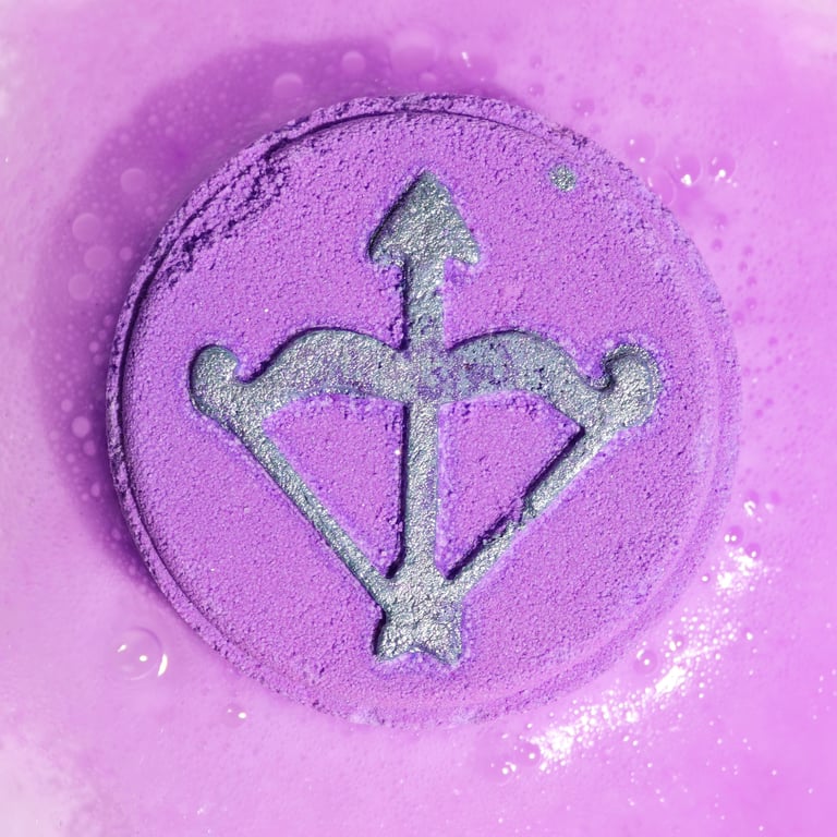 Sagittarius Zodiac Bath Fizzers with Horoscope - Astrology Inspired Relaxation Set