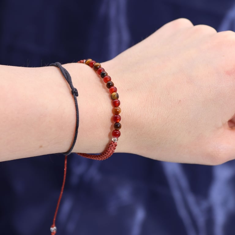Zodiac Leo Crystal Candle & Gemstone Bracelet Set - Aromatherapy & Jewelry