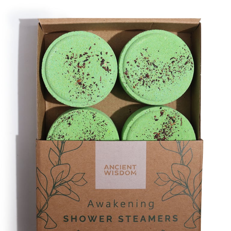 Zen Shower Steamers - Wellness Gift Set for Home Spa Relaxation and Stress Relief with Awakening Scents