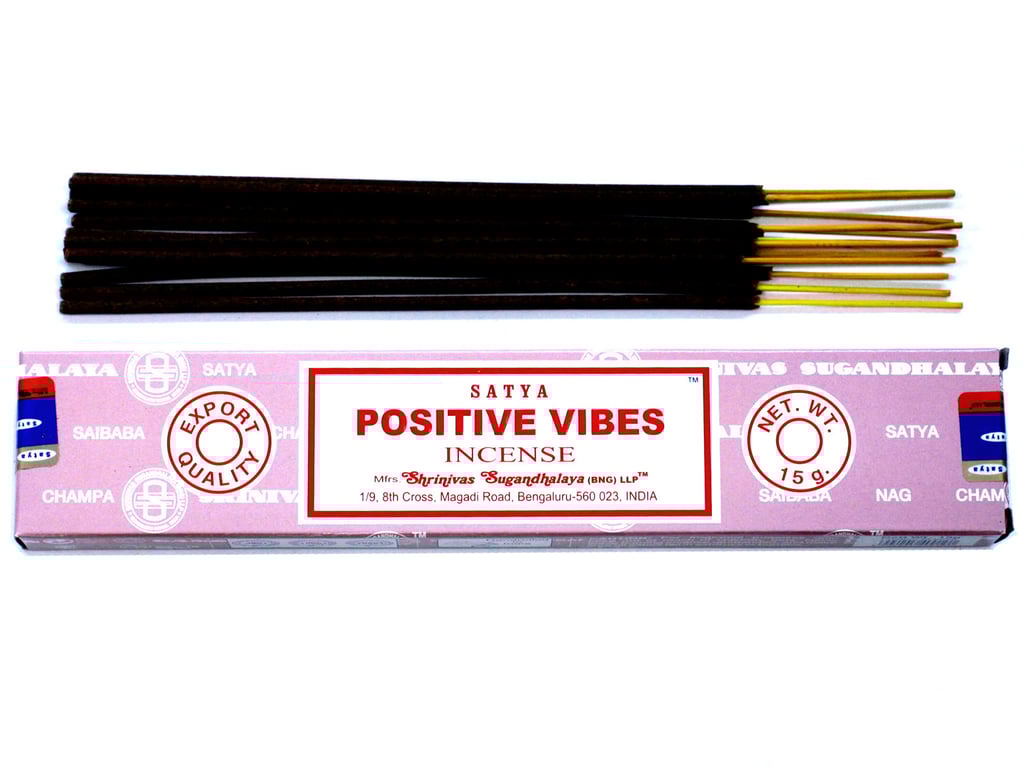 Satya Positive Vibes Natural Home Incense 15gm - Uplifting Fragrance