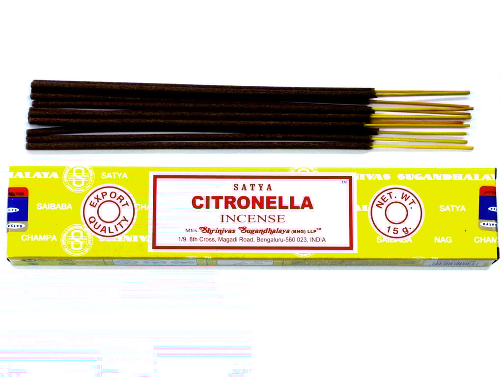 Satya Citronella Incense - Natural Mosquito Repellent Home Fragrance (15gm)
