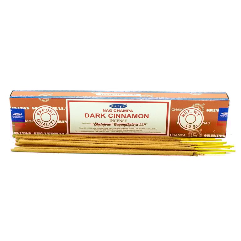 Satya Dark Cinnamon Incense Sticks - 15g Home Fragrance Aromatic Sticks