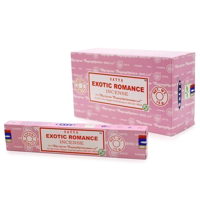 Satya Incense Sticks - Exotic Romance 15g Aromatherapy Home Fragrance