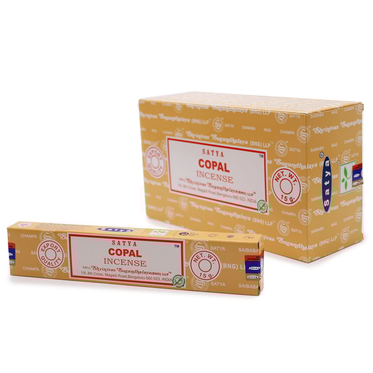 Satya Copal Incense Sticks - Natural Fragrance for Home Aromatherapy and Spiritual Practices