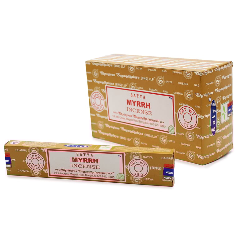 Satya Myrrh Incense Sticks - 15g Home Fragrance Aromatherapy