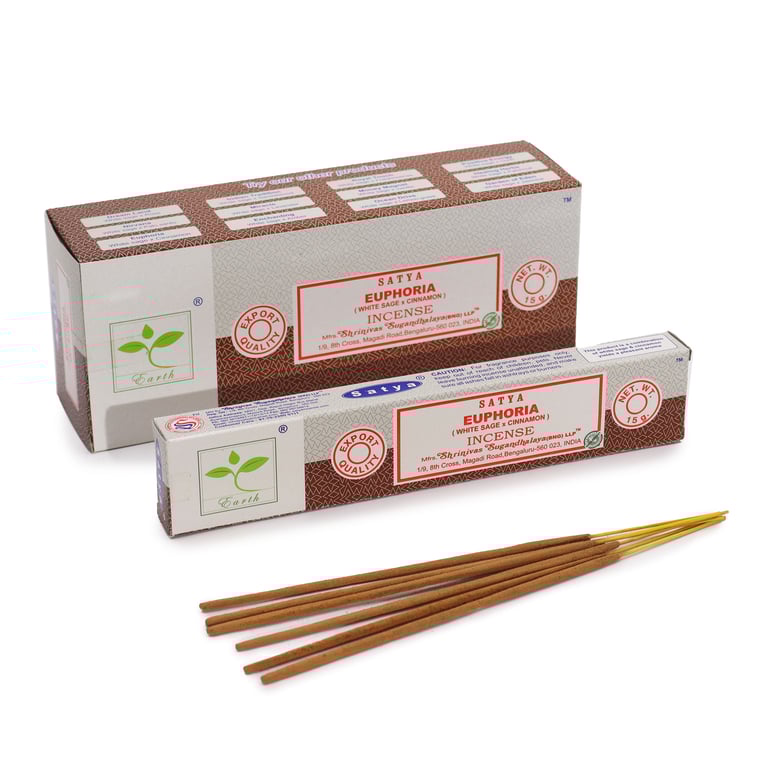 Satya Euphoria White Sage & Cinnamon Incense Sticks 15gm - Home Fragrance