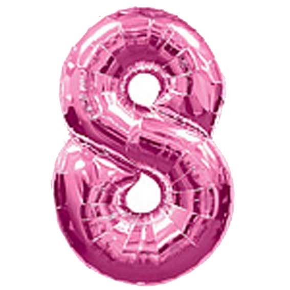 Big Number Balloon - 8ft Pink Party Decoration
