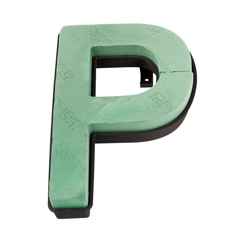 Oasis Letter P Naylorbase Frame - Black Base, Modern Home Decor with Garden-Inspired Design for Indoor Use