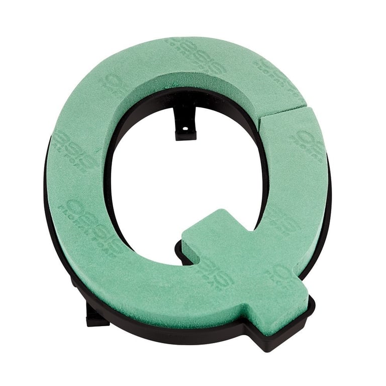 Naylorbase Letter Q Frame - Black Base for Modern Home Decor and Garden Interior Design