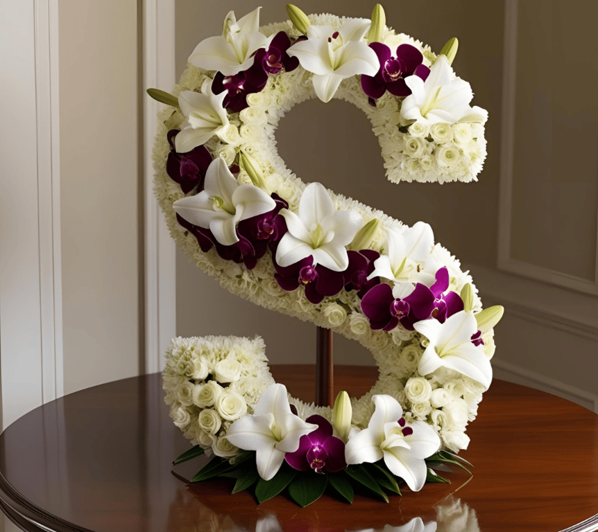 Oasis Letter S Naylorbase Frame - Black Base for Modern Home Decor and Garden Decoration