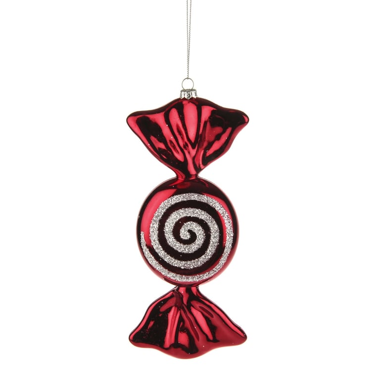 12cm Candy Swirl Ornament - Elegant Home Decor for Holiday Season