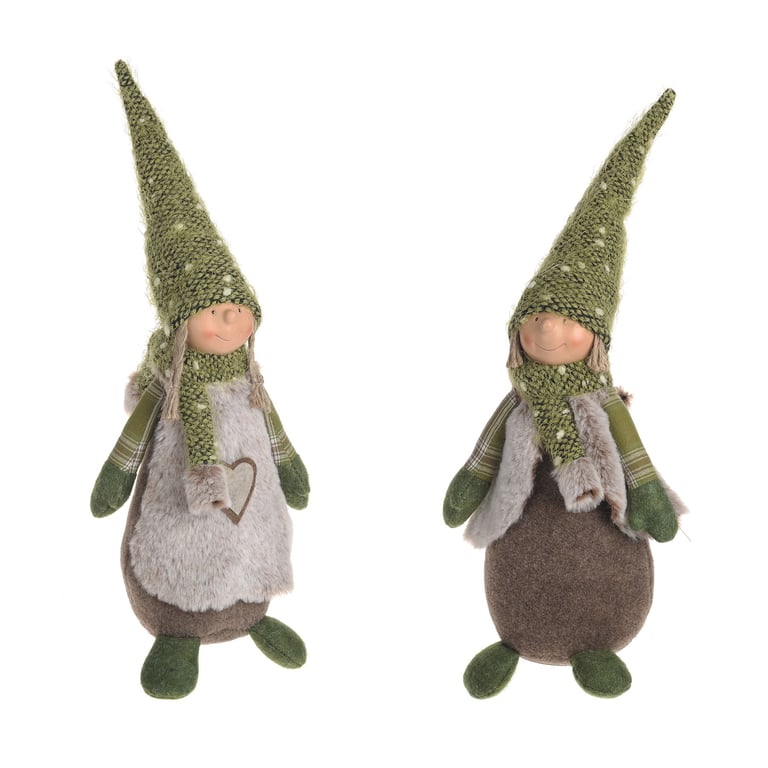 Christmas Fabric Boy & Girl Ornaments Set - Festive Holiday Decorations