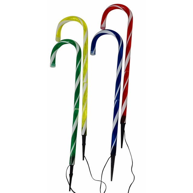 62cm Light Up Candy Canes - Festive Holiday Decorations and Christmas Lights