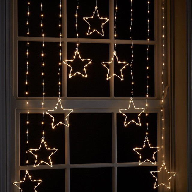 Star Curtain Lights - LED Indoor Decoration for Home and Party Events
