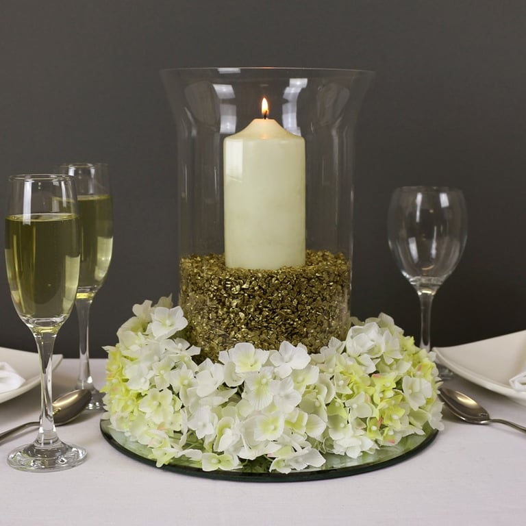 Large Hurricane Vase - Elegant Glass Home Decor for Indoor Lighting