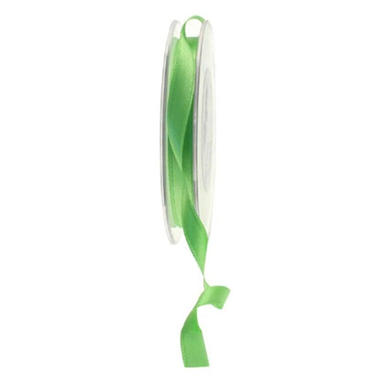 Lime Satin Ribbon - 10mm Wide Decorative Trim for Home Decor and Crafting