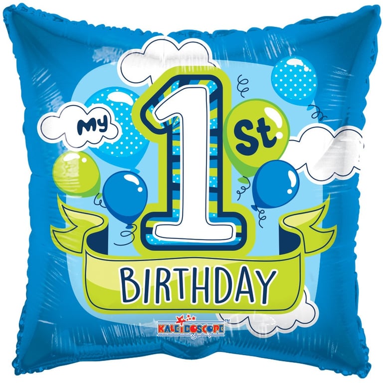 Blue 1st Birthday Balloon - First Birthday Decoration and Party Supply for Baby s Special Day