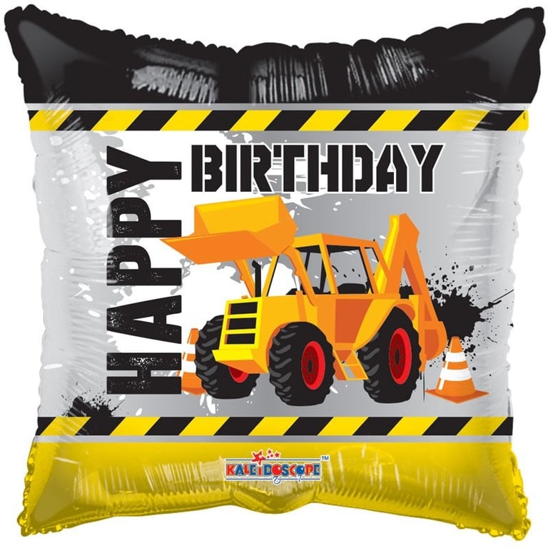 Happy Birthday Under Construction Outdoor Banner - Party Decoration Sign