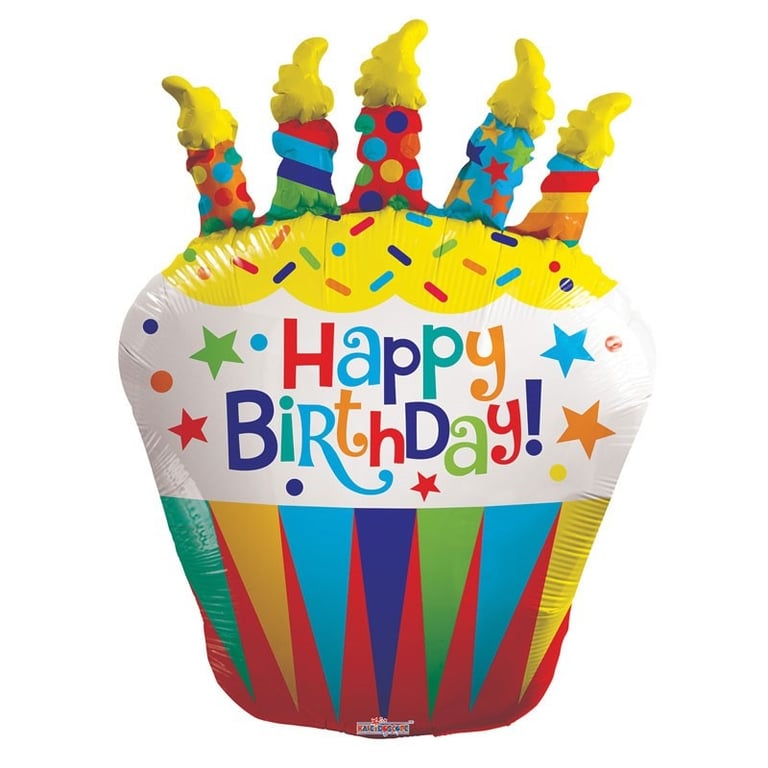 Birthday Cupcake Balloon - Celebration Supply for Party Decoration