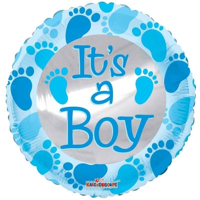 Baby Blue Footprints 18inch Personalized Newborn Keepsake Decor