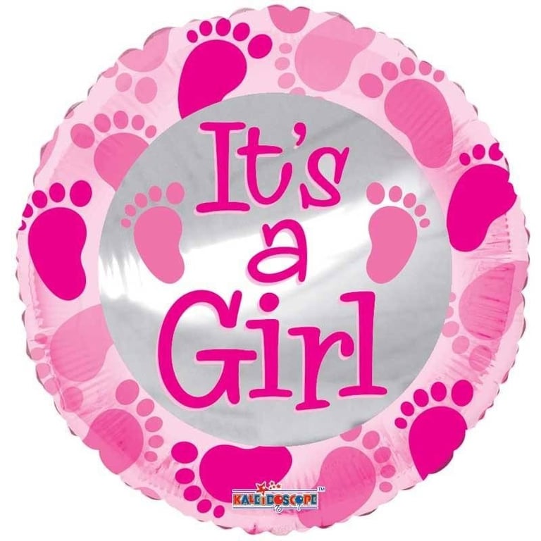 Baby Pink Footprints 18inch Personalized Newborn Keepsake Gift