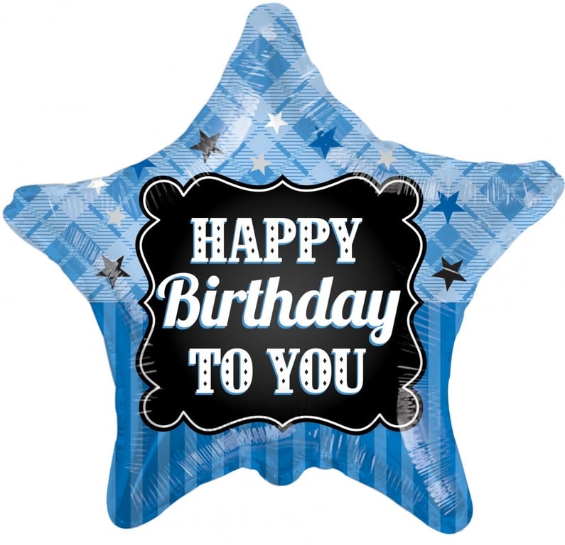 Happy Birthday To You Black Marque Balloon - Elegant Party Decoration