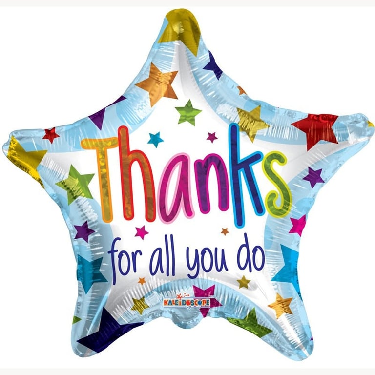 18 Inch Thank You Balloon - Gratitude Party Decoration for Home and Events