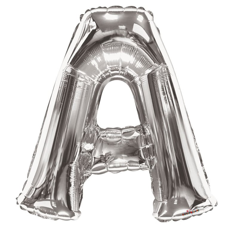 34 Silver Letter A Balloon - Elegant Home Decor and Party Decoration Supply