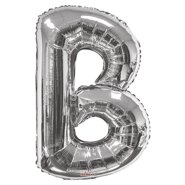 34 Silver Letter B Balloon - Elegant Party Decoration for Events and Celebrations